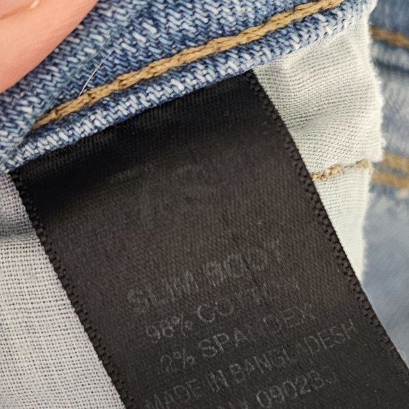 Bullhead Light Wash Slim Boot Cut Denim Blue Jeans 7S - Picture 5 of 6